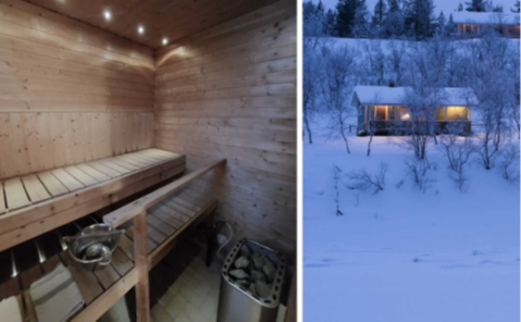 Sauna und Außenansicht 