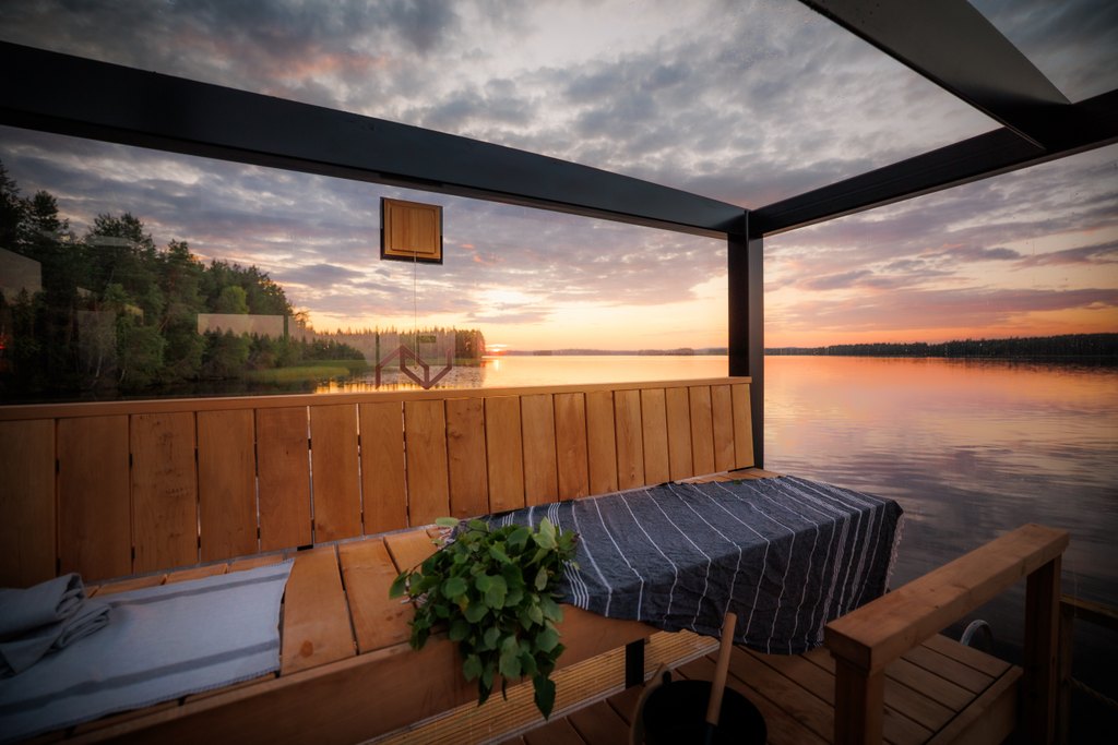 Aino Sauna Terasse Aussicht