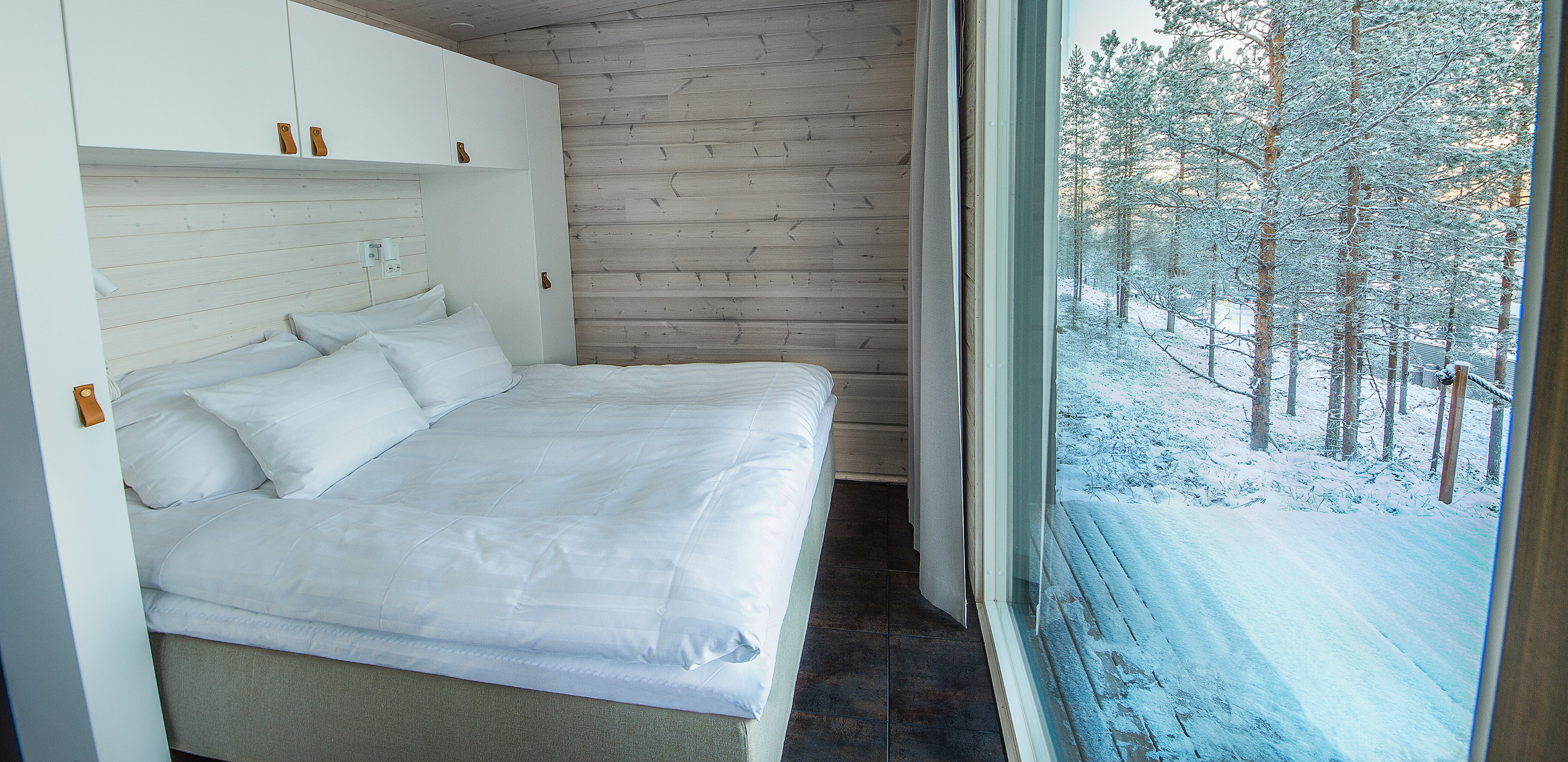 Artic Treehouse - Glasshouse-Schlafzimmer