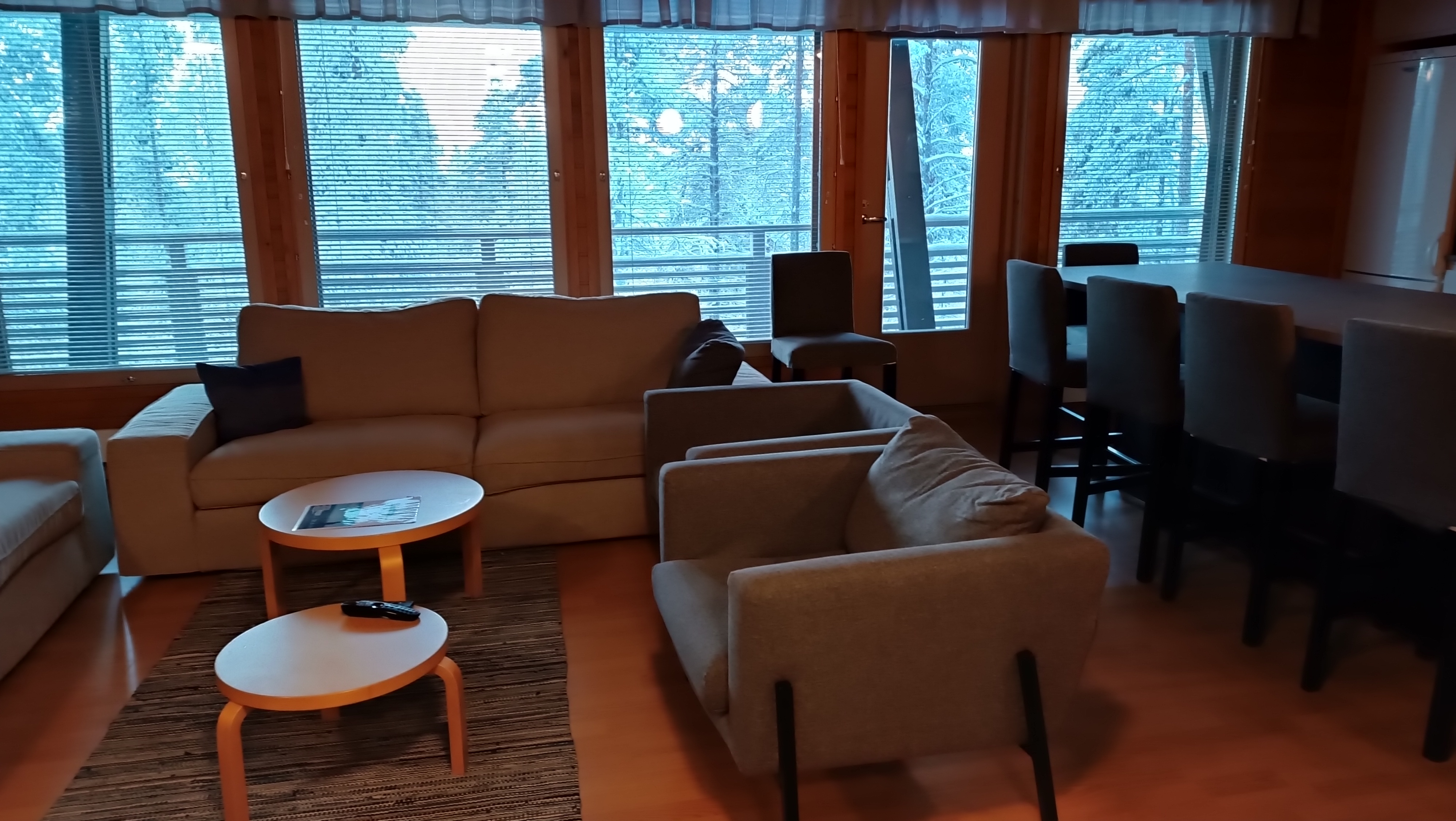 Ferienhaus Polarnacht Wohnzimmer