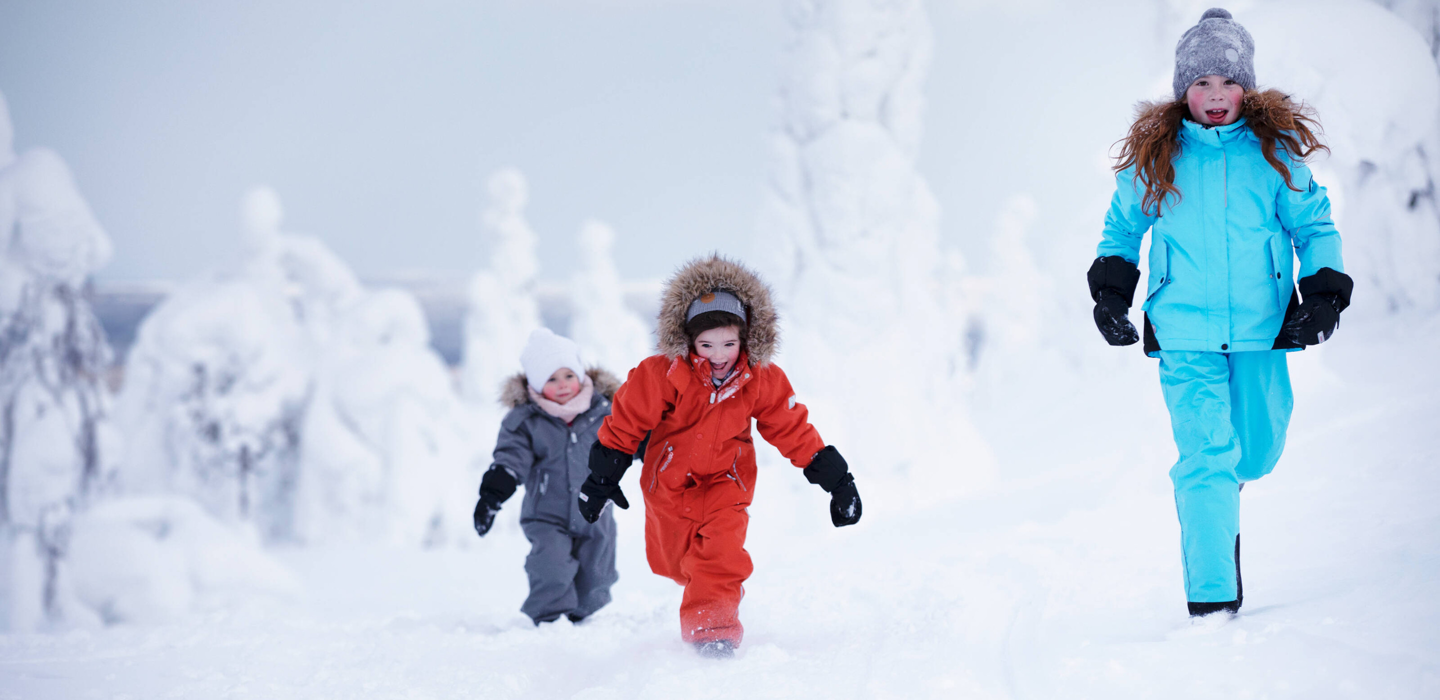 Schneewanderung Finnland