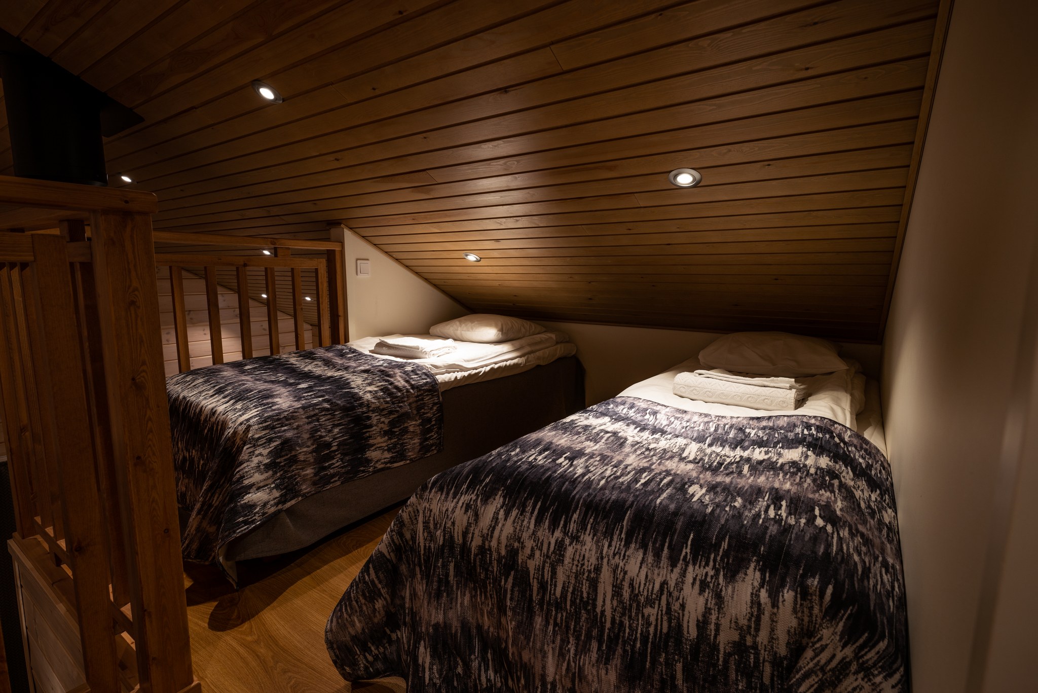 Holiday Villa Ranua Schlafzimmer oben