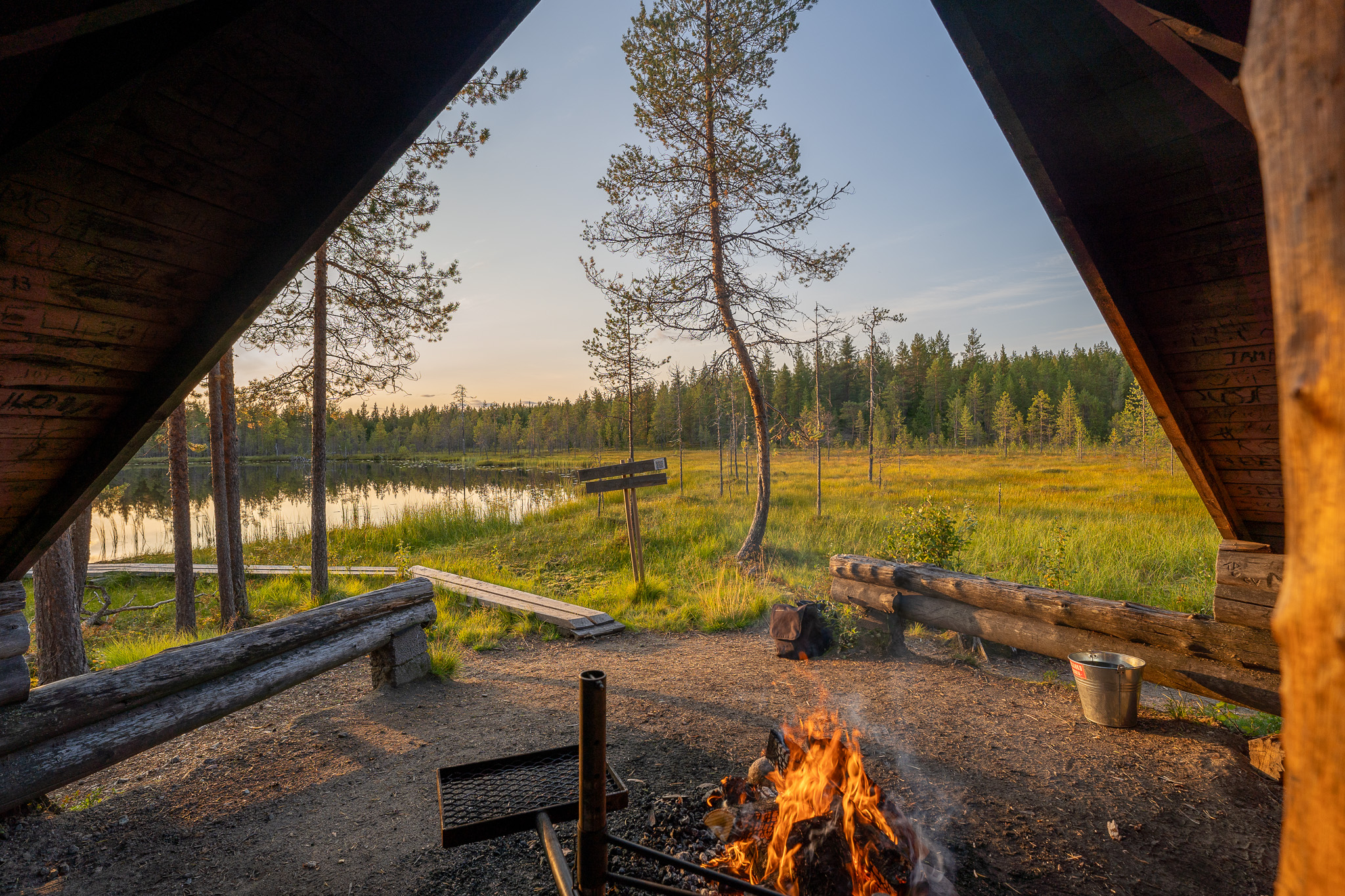 Lagerfeuer am See