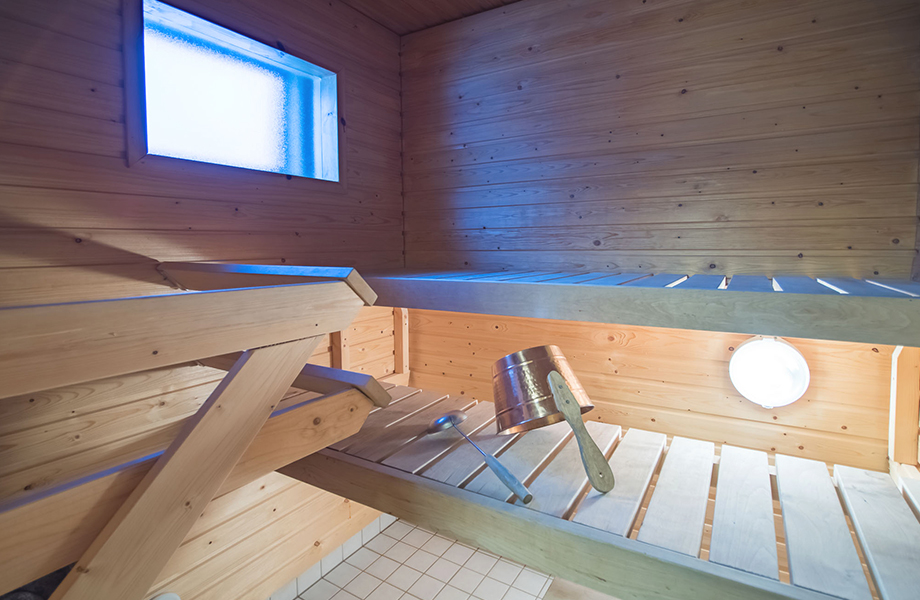 Blockhütte Sauna