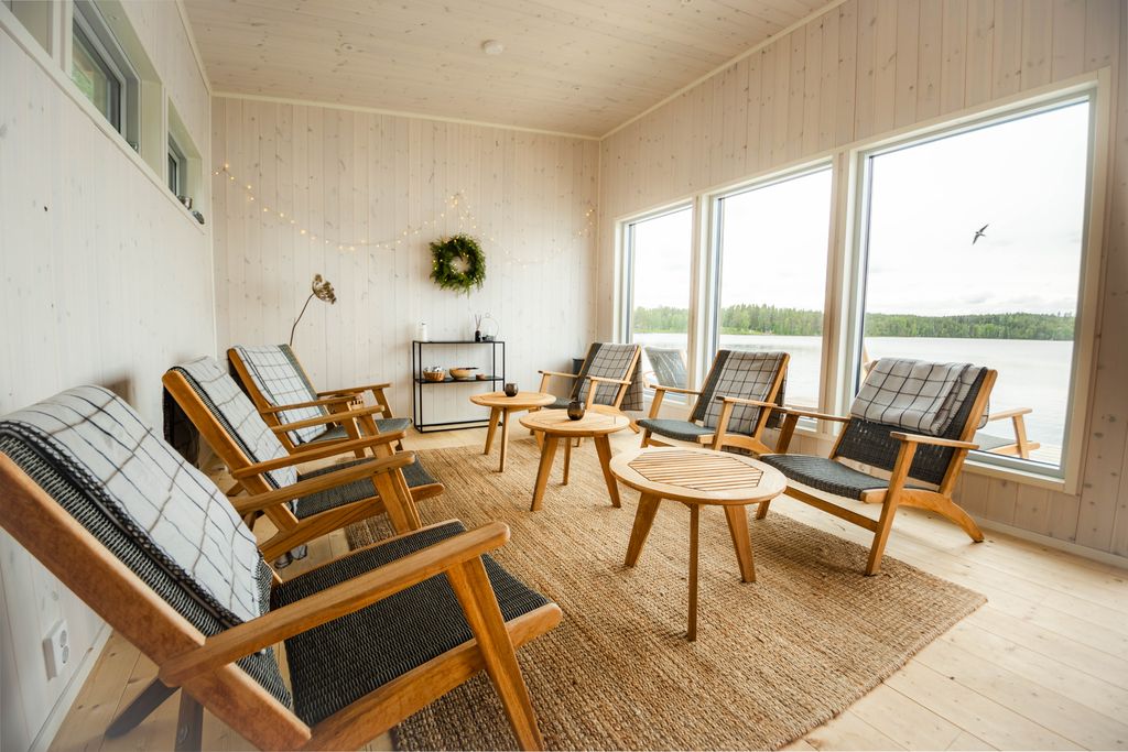 Ruhebereich Sauna am See Sörbyn Lodge