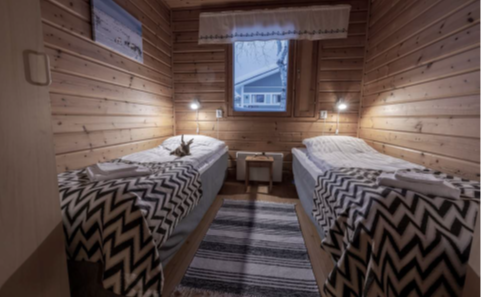 Schlafzimmer  Schlafzimmer Hütte Holiday Village Valle Utsjoki 