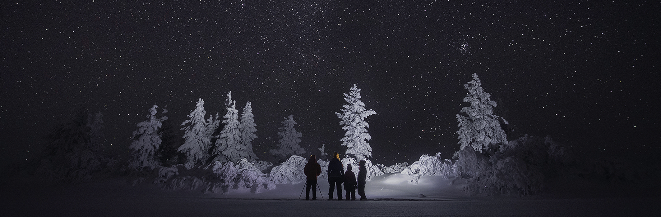 Winter Stenenhimmel über Lappland 