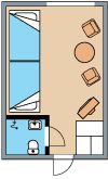 Hotelzimmer - Skizze